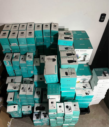 𝗘𝗹𝗲𝗰𝘁𝗿𝗼𝗻𝗶𝗰𝘀 𝗹𝗼𝘁 #𝟭 -𝗣𝗮𝗹𝗹𝗲𝘁 𝗼𝗳 𝗡𝗲𝘁𝘃𝘂𝗲 𝗖𝗮𝗺𝗲𝗿𝗮𝘀, 𝗗𝗼𝗼𝗿𝗯𝗲𝗹𝗹𝘀, 𝗕𝗶𝗿𝗱𝗳𝗲𝗲𝗱𝗲𝗿𝘀 - 𝗘𝗦𝗧 𝗥𝗘𝗧𝗔𝗜𝗟 $𝟭𝟯,𝟮𝟯𝟬 - 𝟳𝟳.𝟯% 𝗦𝗔𝗩𝗜𝗡𝗚𝗦