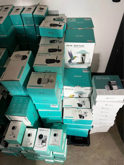 𝗘𝗹𝗲𝗰𝘁𝗿𝗼𝗻𝗶𝗰𝘀 𝗹𝗼𝘁 #𝟭 -𝗣𝗮𝗹𝗹𝗲𝘁 𝗼𝗳 𝗡𝗲𝘁𝘃𝘂𝗲 𝗖𝗮𝗺𝗲𝗿𝗮𝘀, 𝗗𝗼𝗼𝗿𝗯𝗲𝗹𝗹𝘀, 𝗕𝗶𝗿𝗱𝗳𝗲𝗲𝗱𝗲𝗿𝘀 - 𝗘𝗦𝗧 𝗥𝗘𝗧𝗔𝗜𝗟 $𝟭𝟯,𝟮𝟯𝟬 - 𝟳𝟳.𝟯% 𝗦𝗔𝗩𝗜𝗡𝗚𝗦